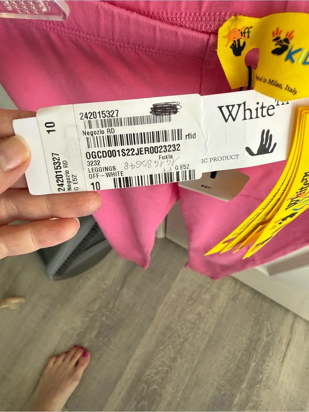 Off-White Kids Hot Pink Leggings